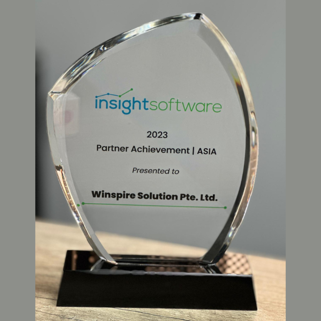 2023 Partner Achievement Asia Award from insight software (Business Analytics solutions)